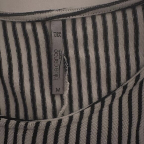 Blue Canoe Striped Tunic Dress -Black and White- Medium - Picture 4 of 8